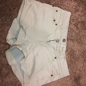 cute aéropostale teal jean shorts